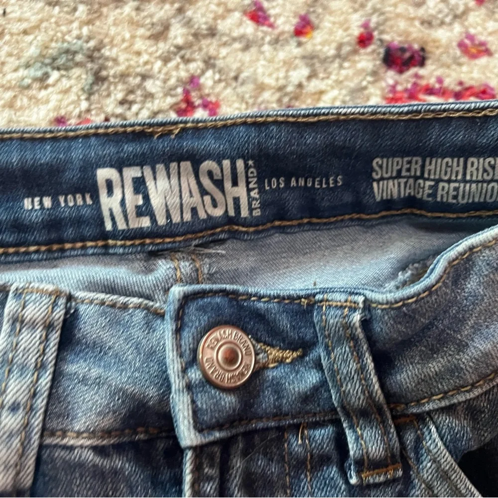 Rewash Brand Super High Rise Denim Shorts Bundle Black Blue Cutoff Womens‎ 22
